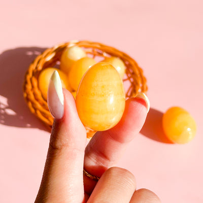 Orange Calcite Egg