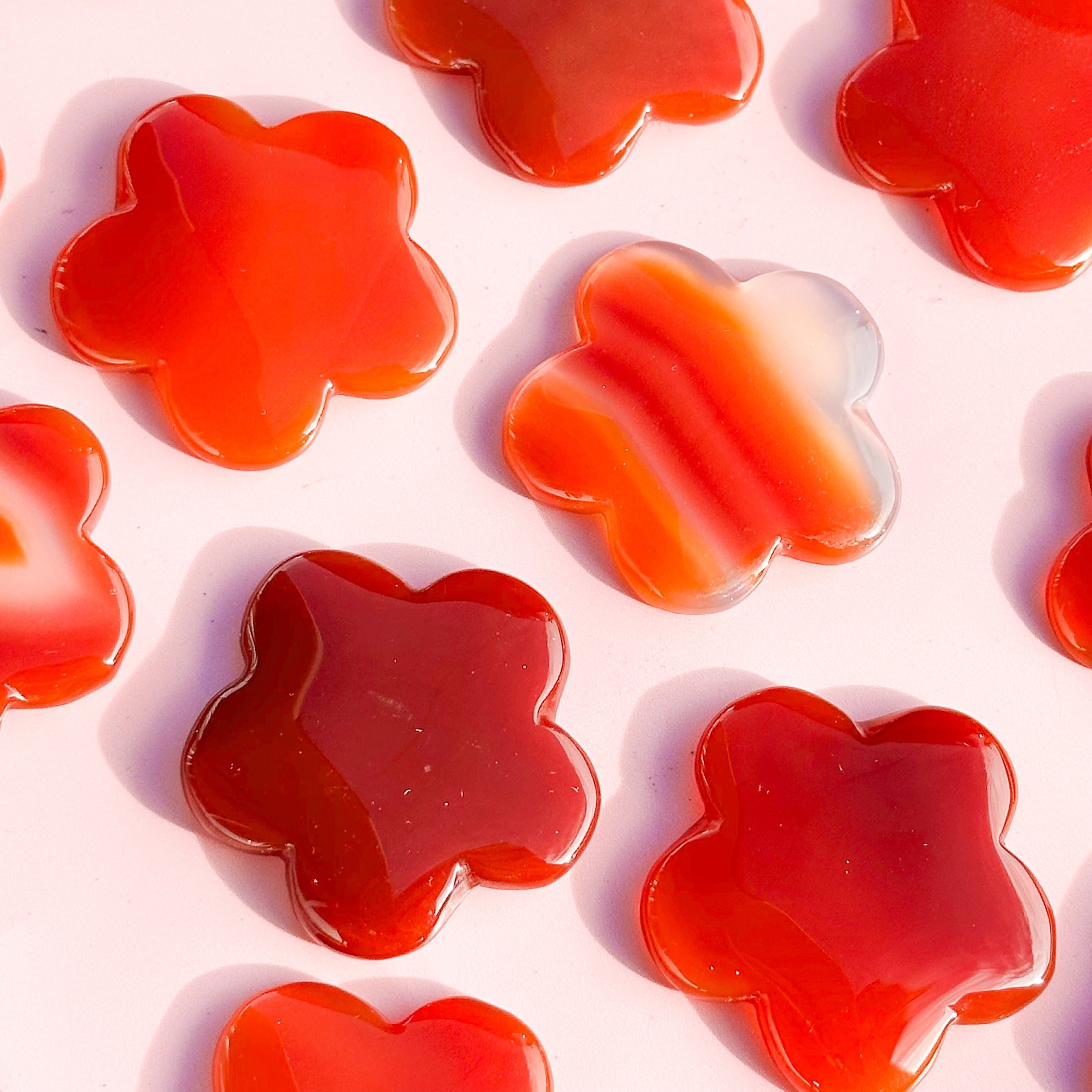 Carnelian Agate Petal Stone