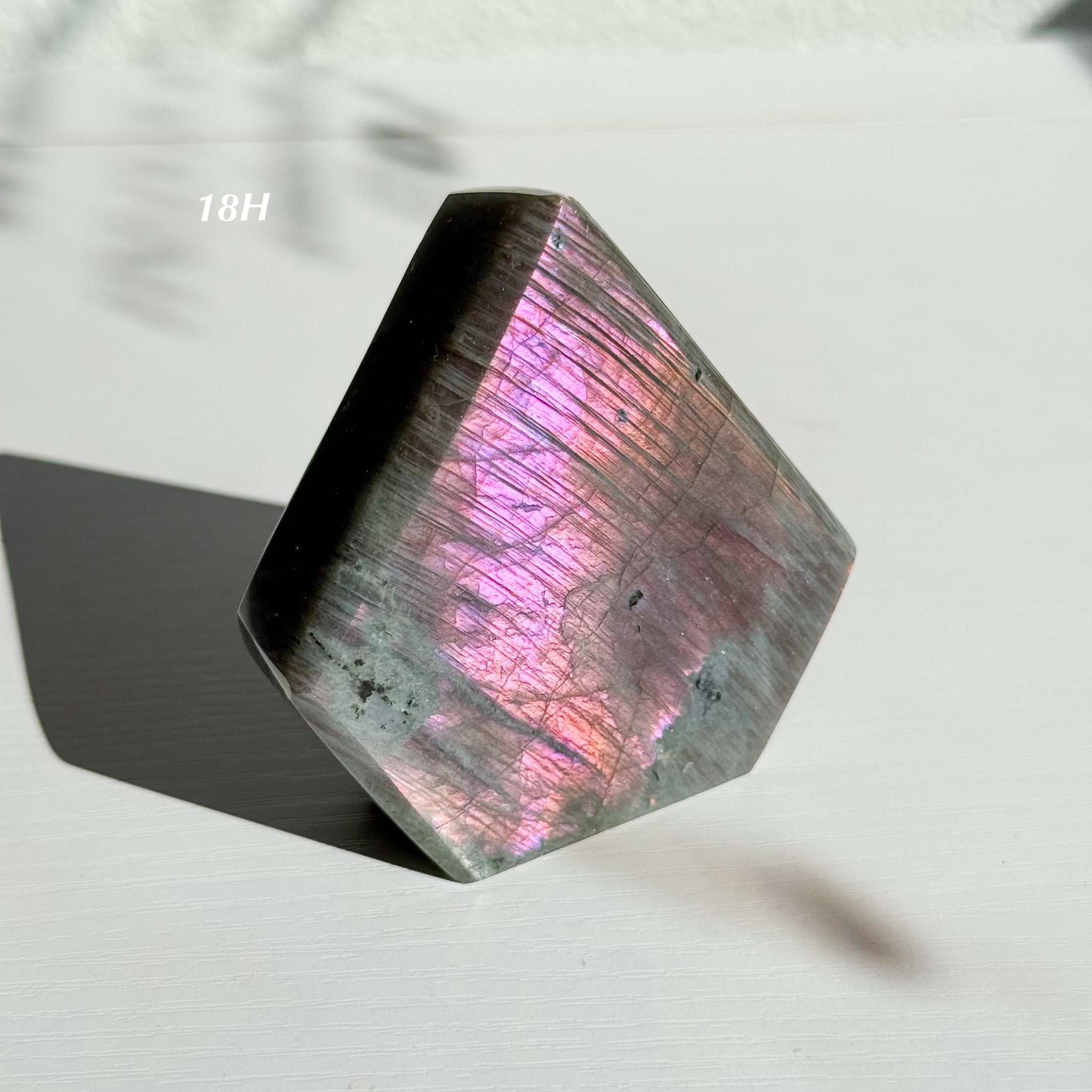 Labradorite Freeform - Orange / Pink Flash