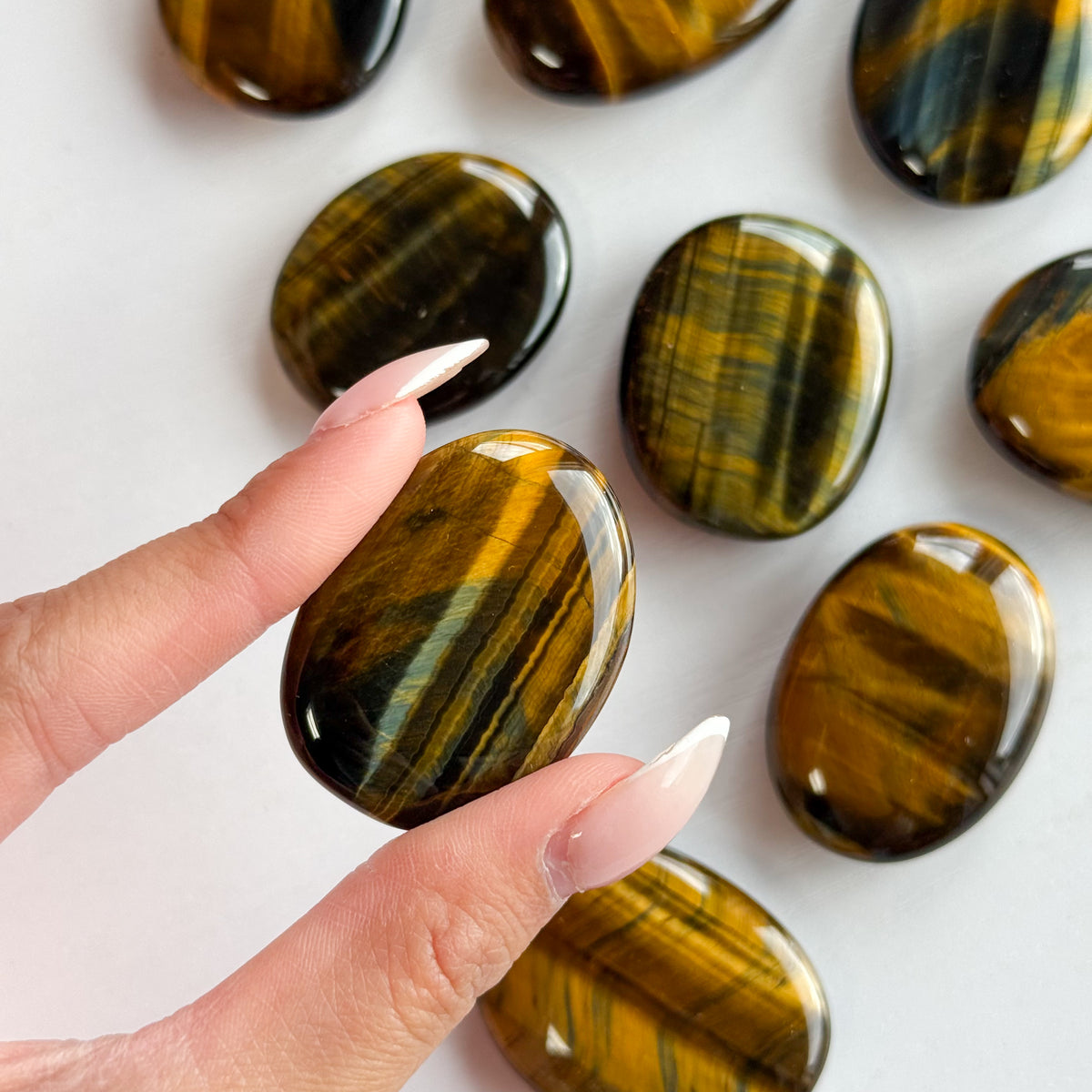 Tiger Eye Flat Stone