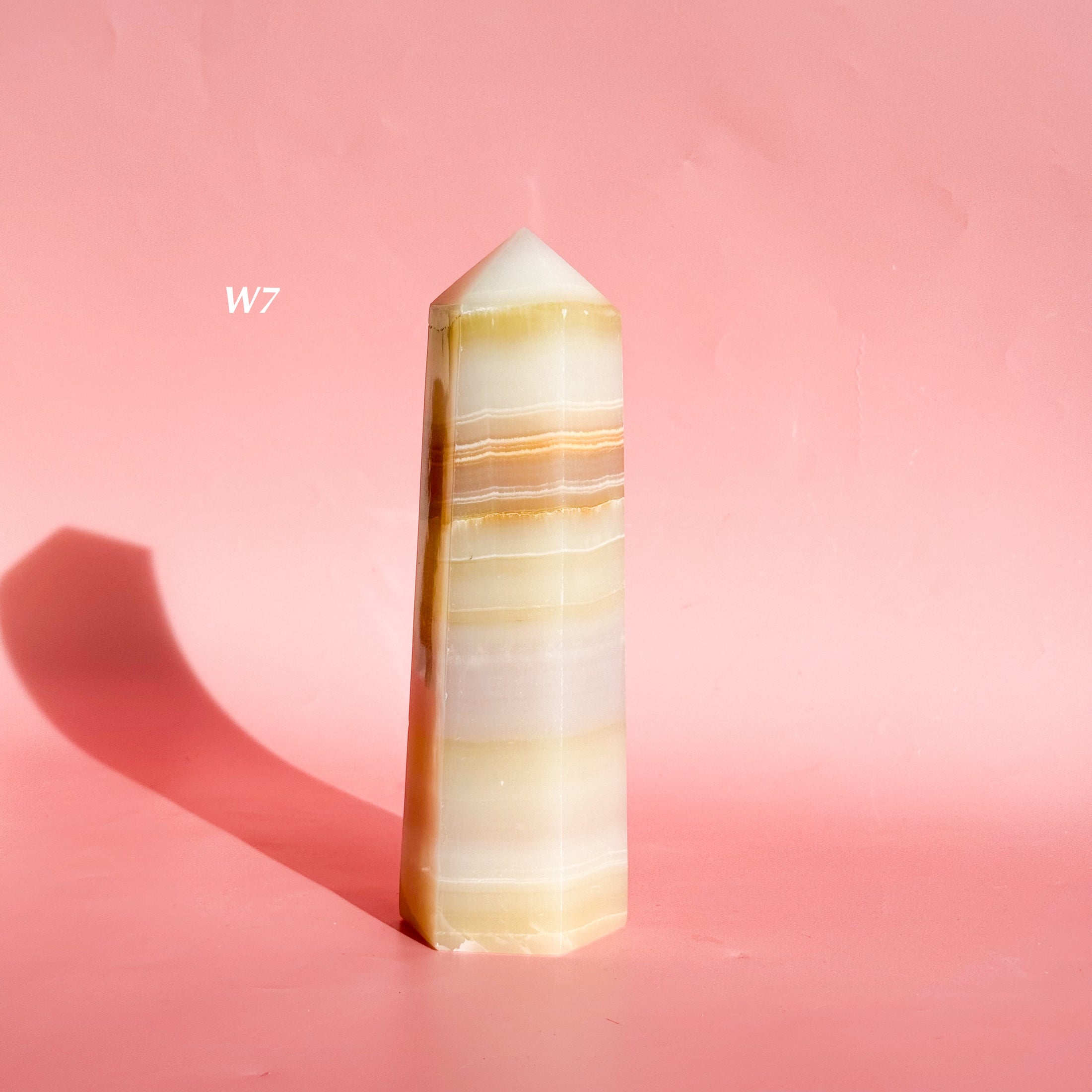 Watermelon Calcite Tower