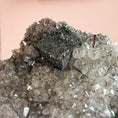 Load image into Gallery viewer, Black Amethyst Cluster with Druzy Calcite
