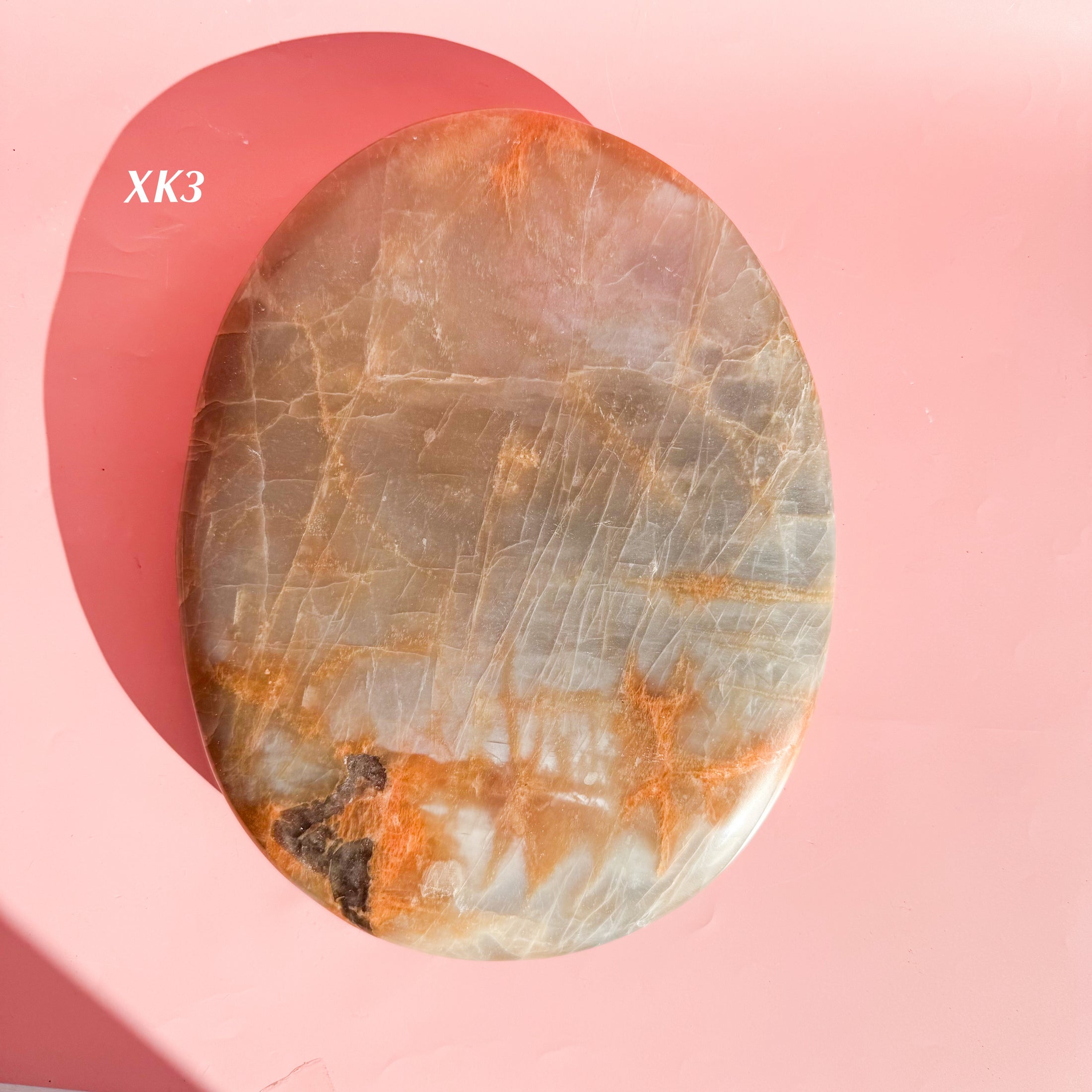 XXL Peach Moonstone Palmstone