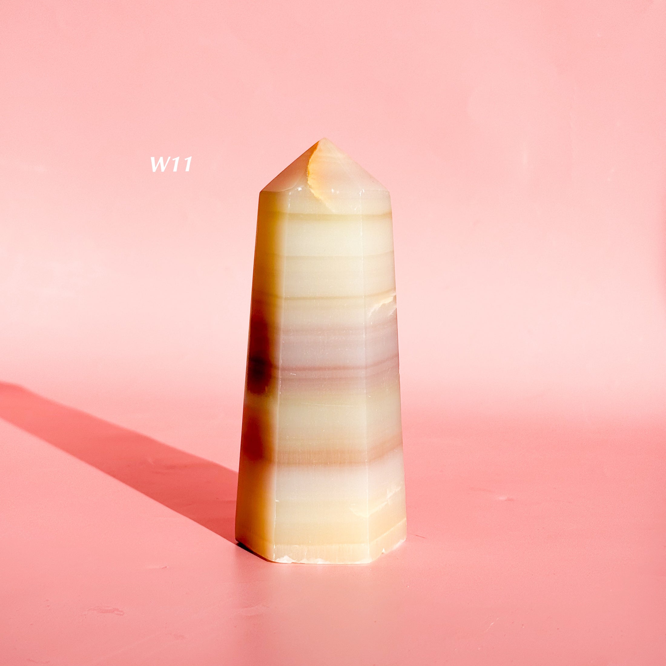 Watermelon Calcite Tower