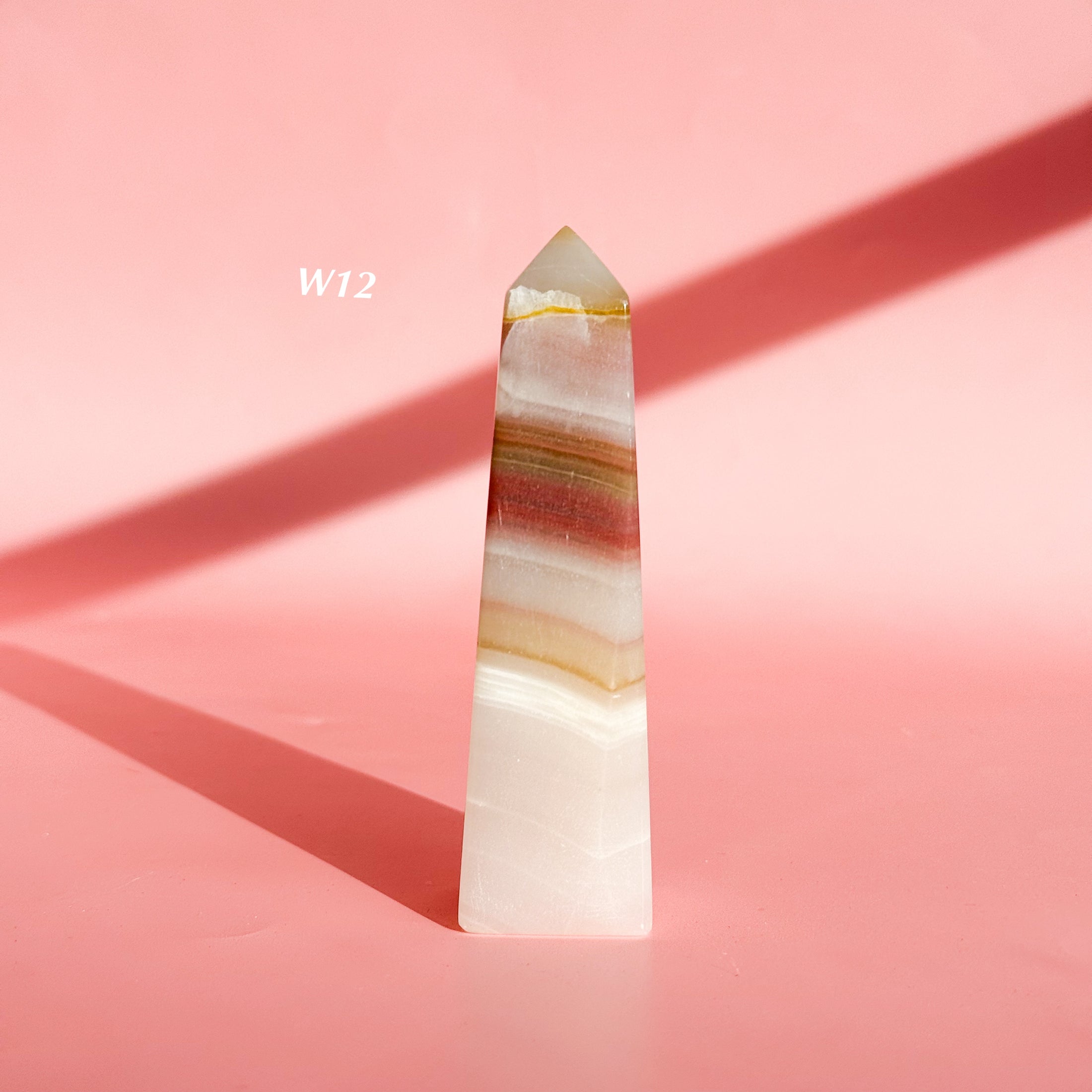 Watermelon Calcite Tower