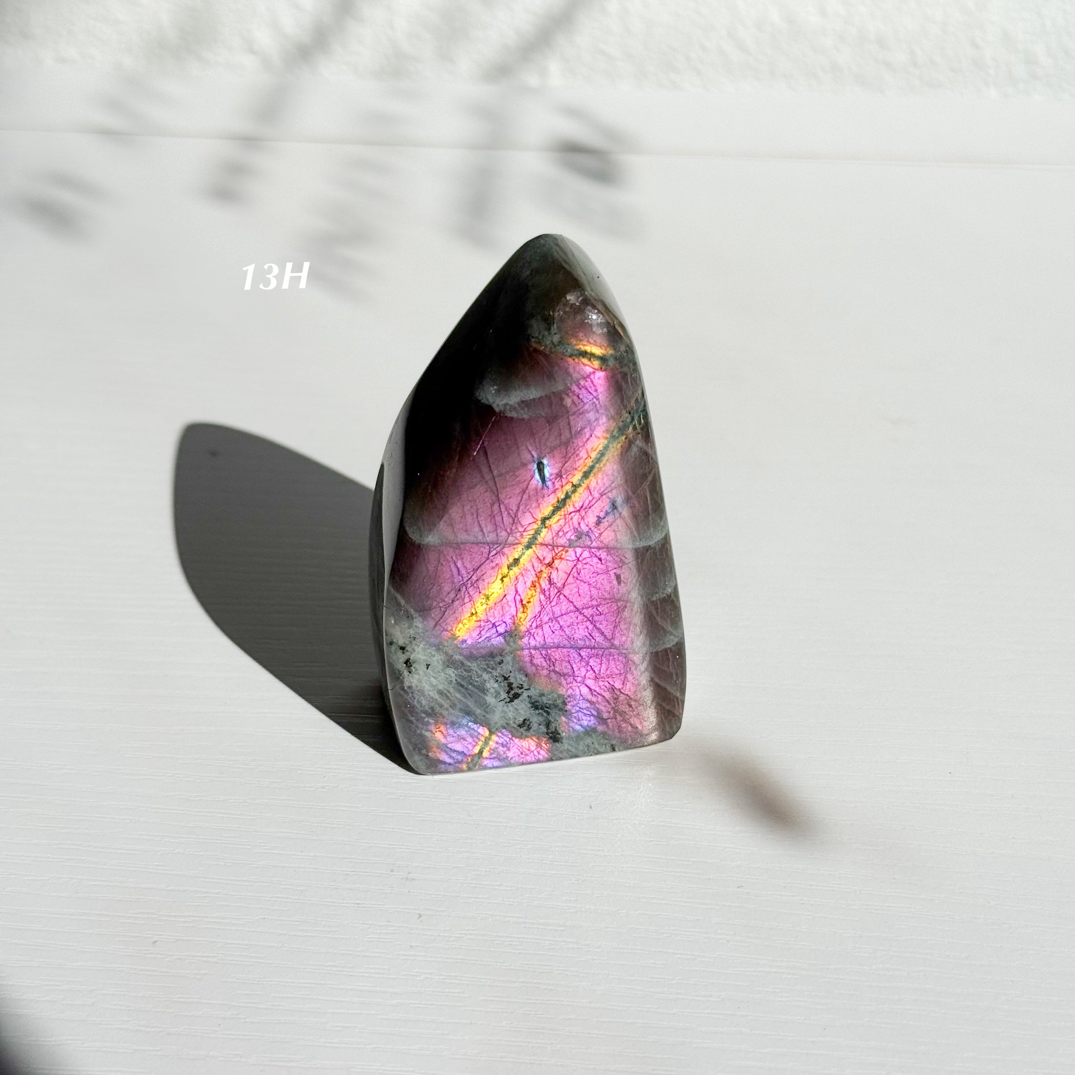 Labradorite Freeform - Orange / Pink Flash