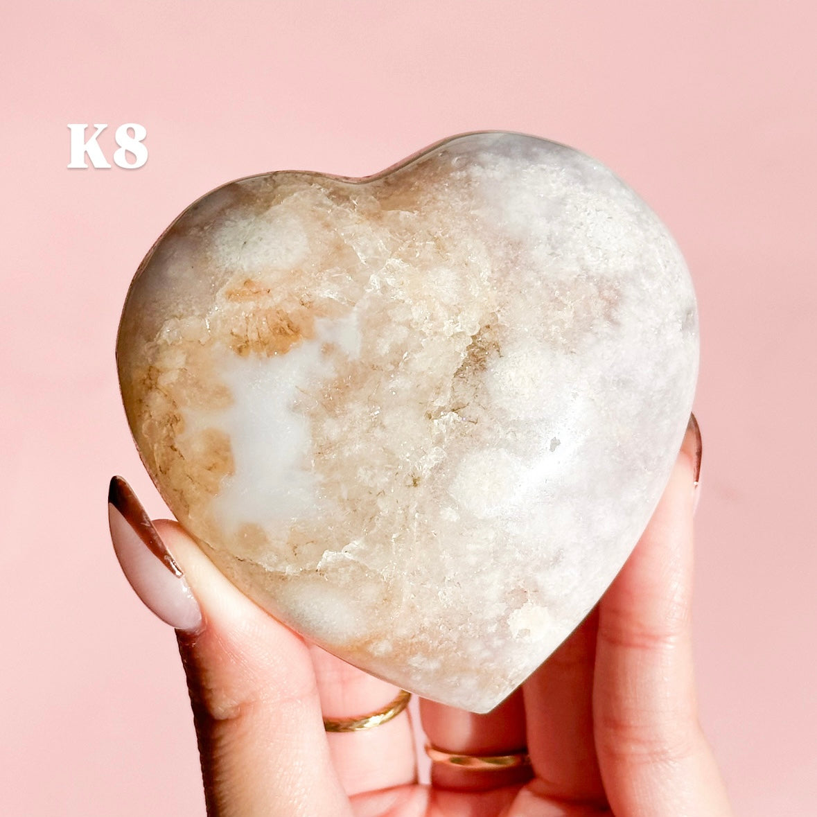 Flower Agate Heart