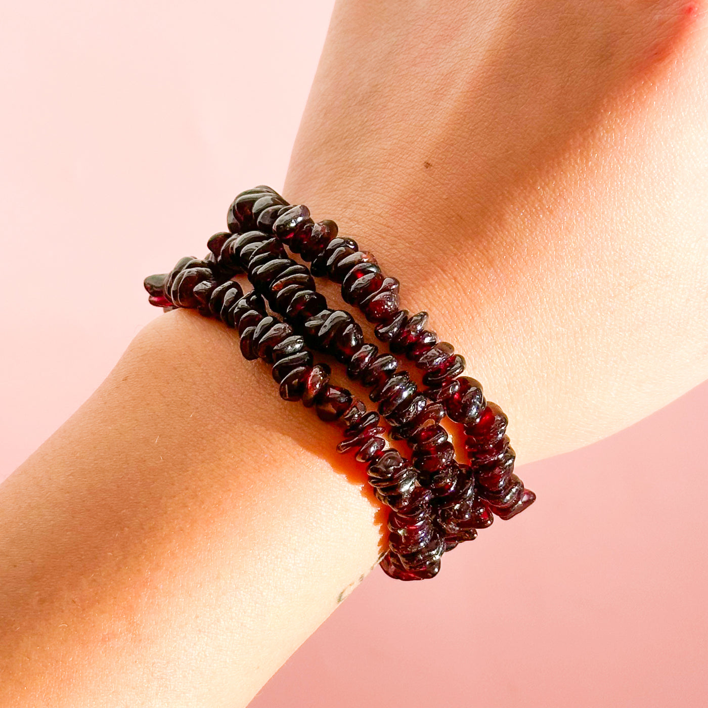 Garnet Chipped Bracelet