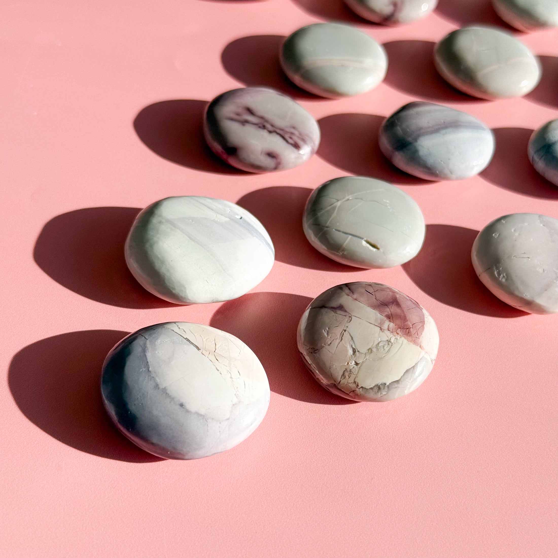Hyacinth Porcelain Jasper Mini Flat Tumble