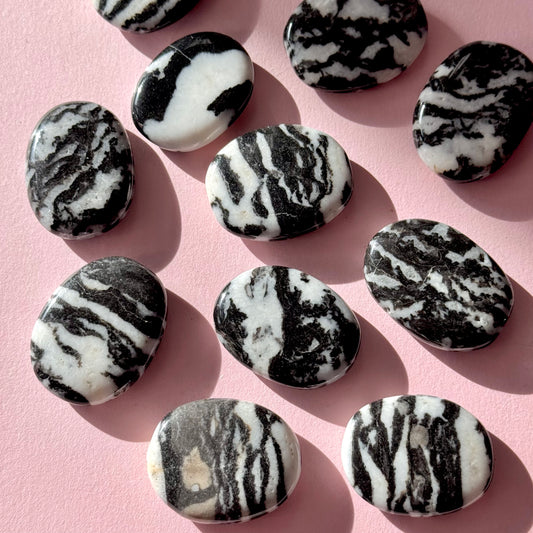 Zebra Jasper Flat Stone