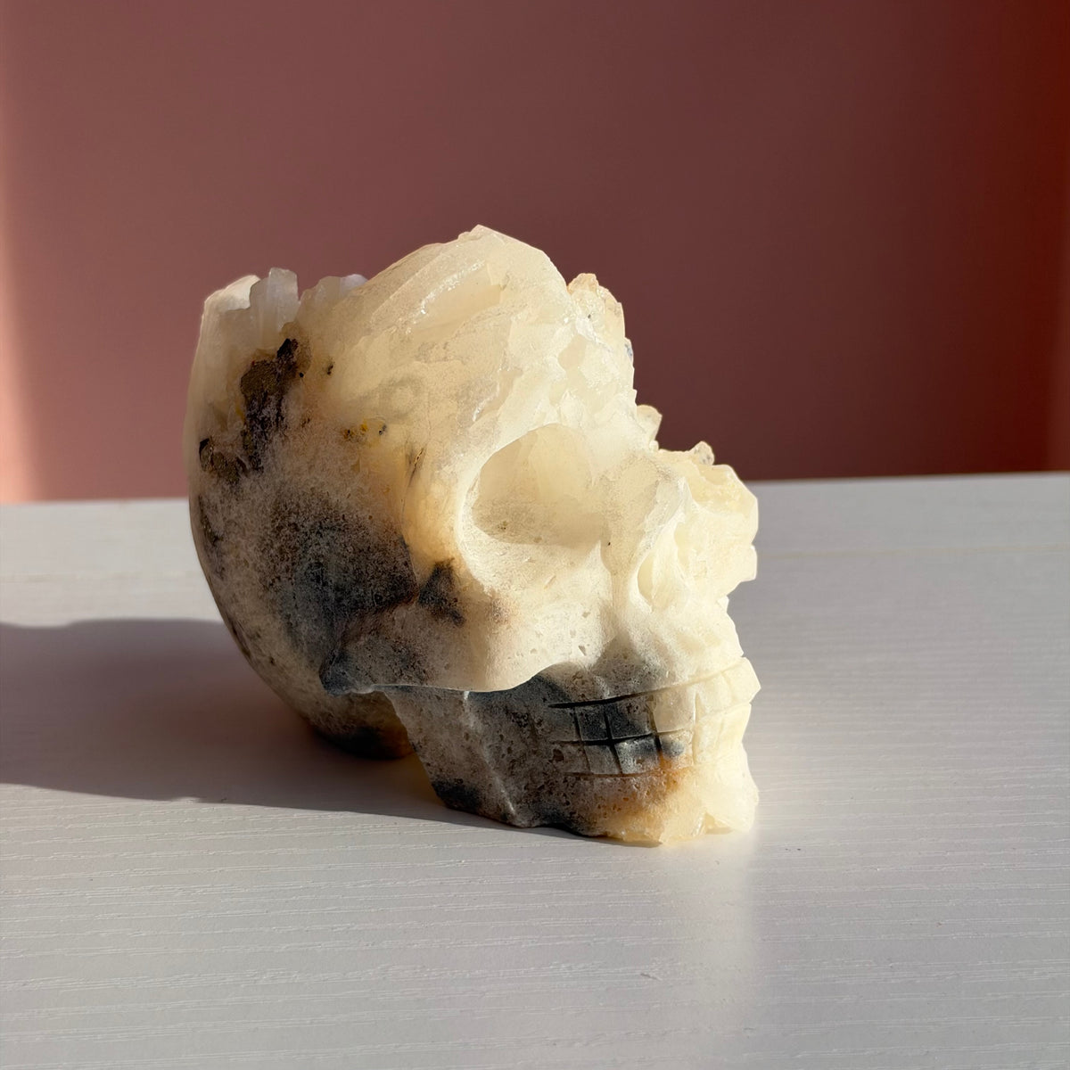Quartz Cluster Skull