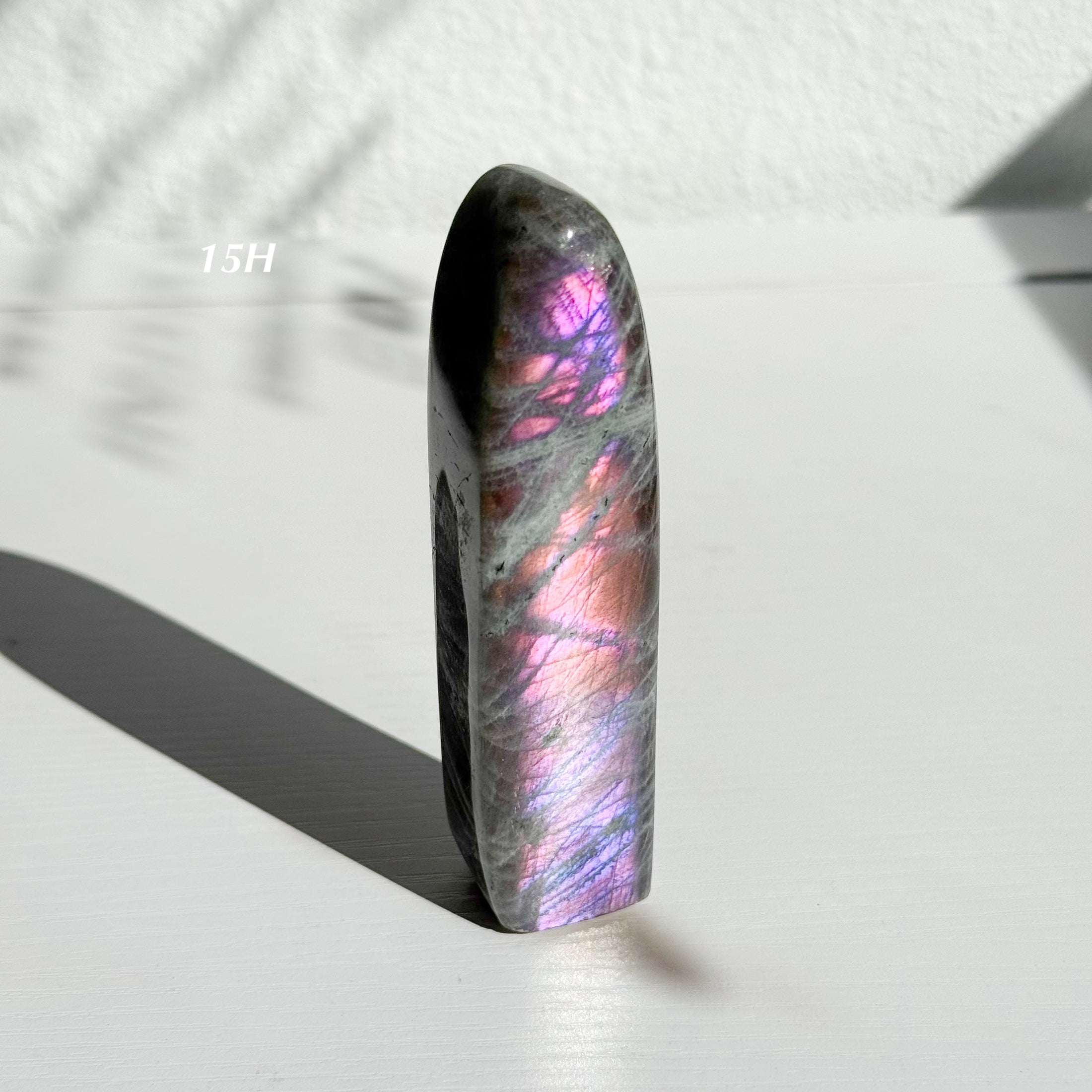 Labradorite Freeform - Orange / Pink Flash