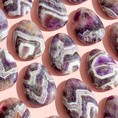 Chevron Amethyst Worry Stone