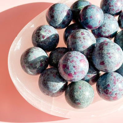 Ruby Kyanite Sphere
