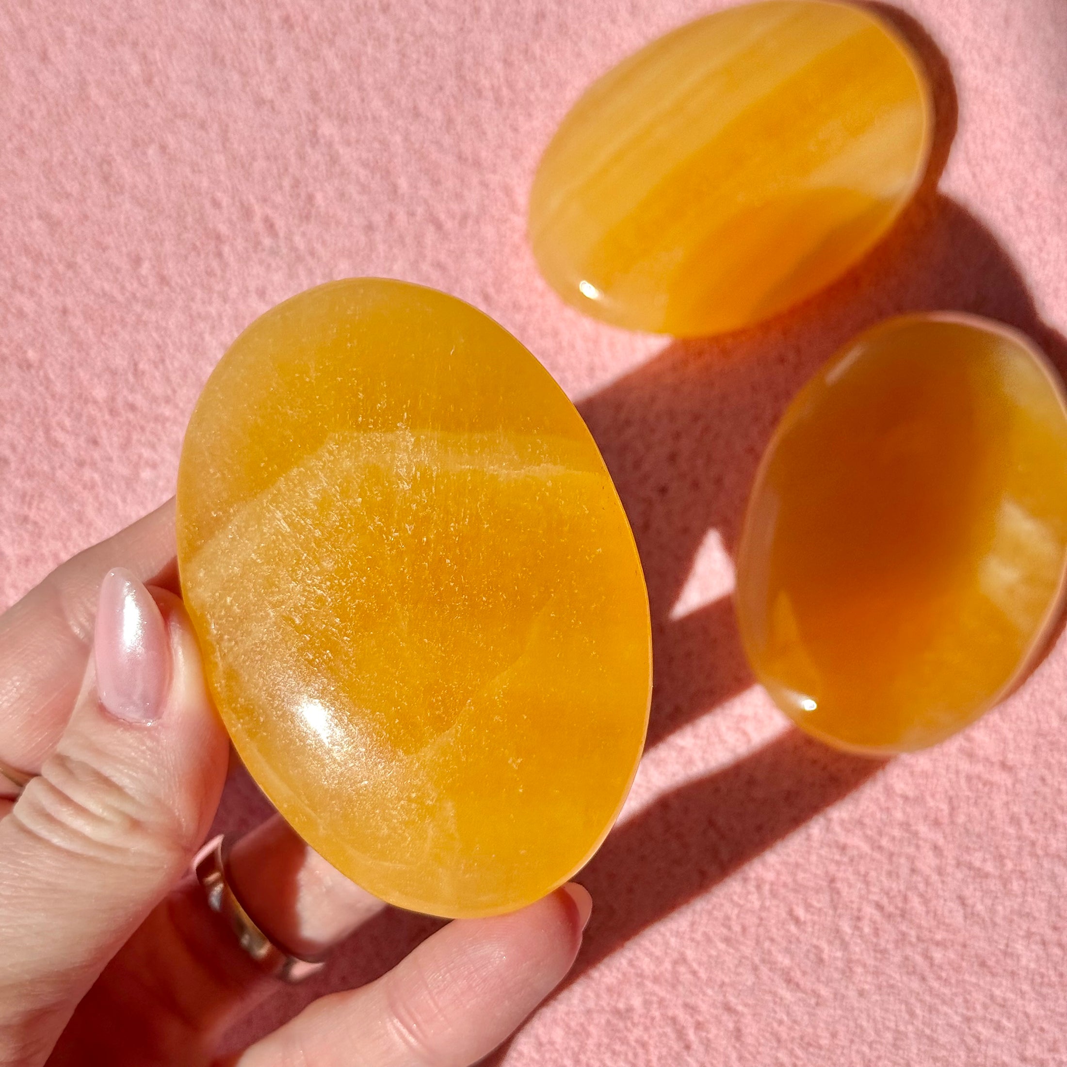 Orange Calcite Palmstone