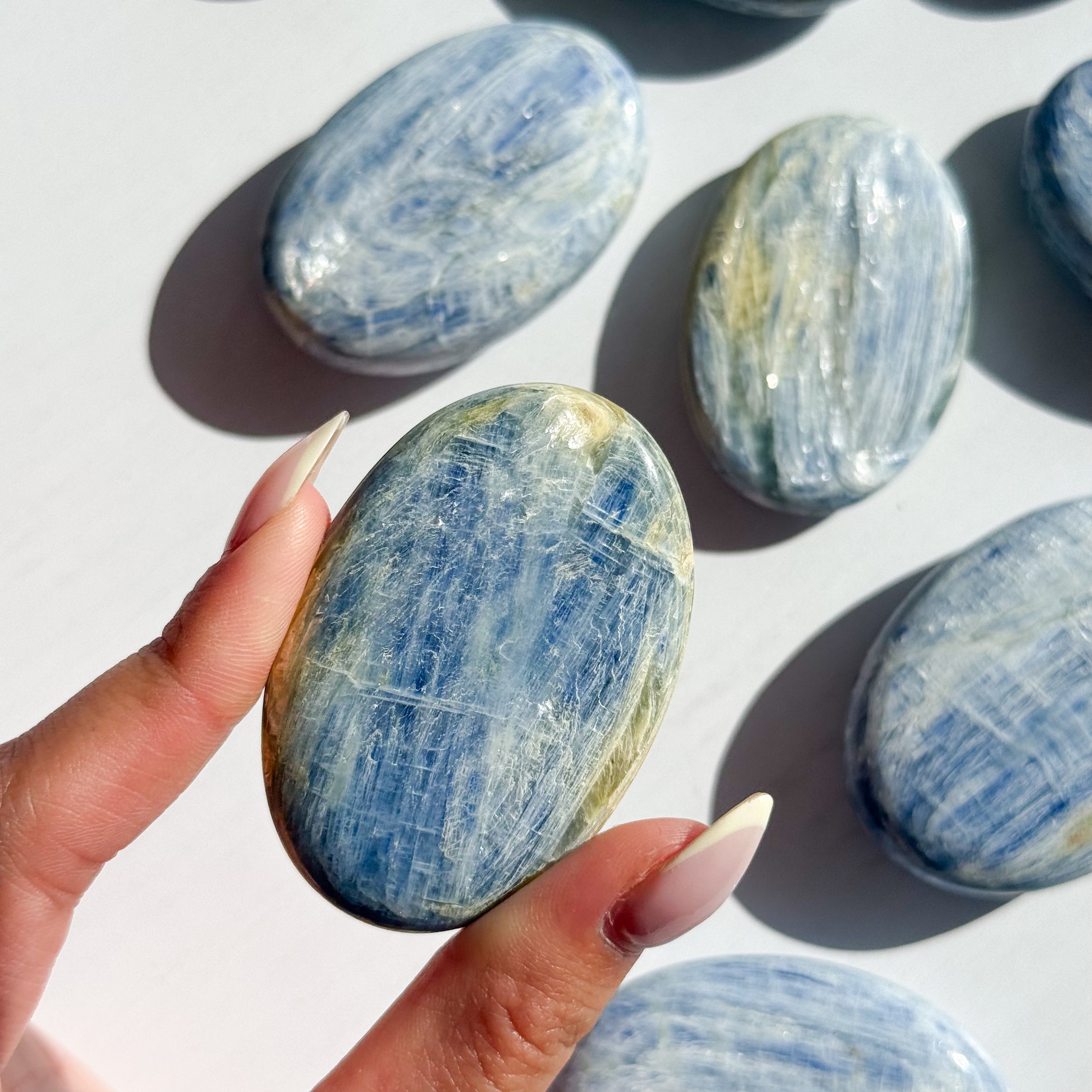 Blue Kyanite Palmstone