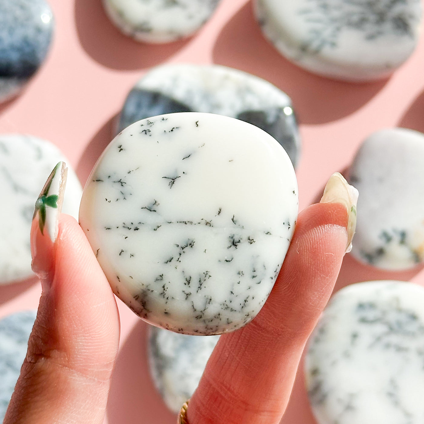 Dendritic Opal Flat Stone