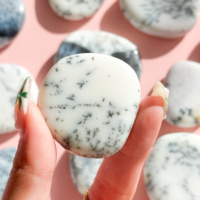 Dendritic Opal Flat Stone