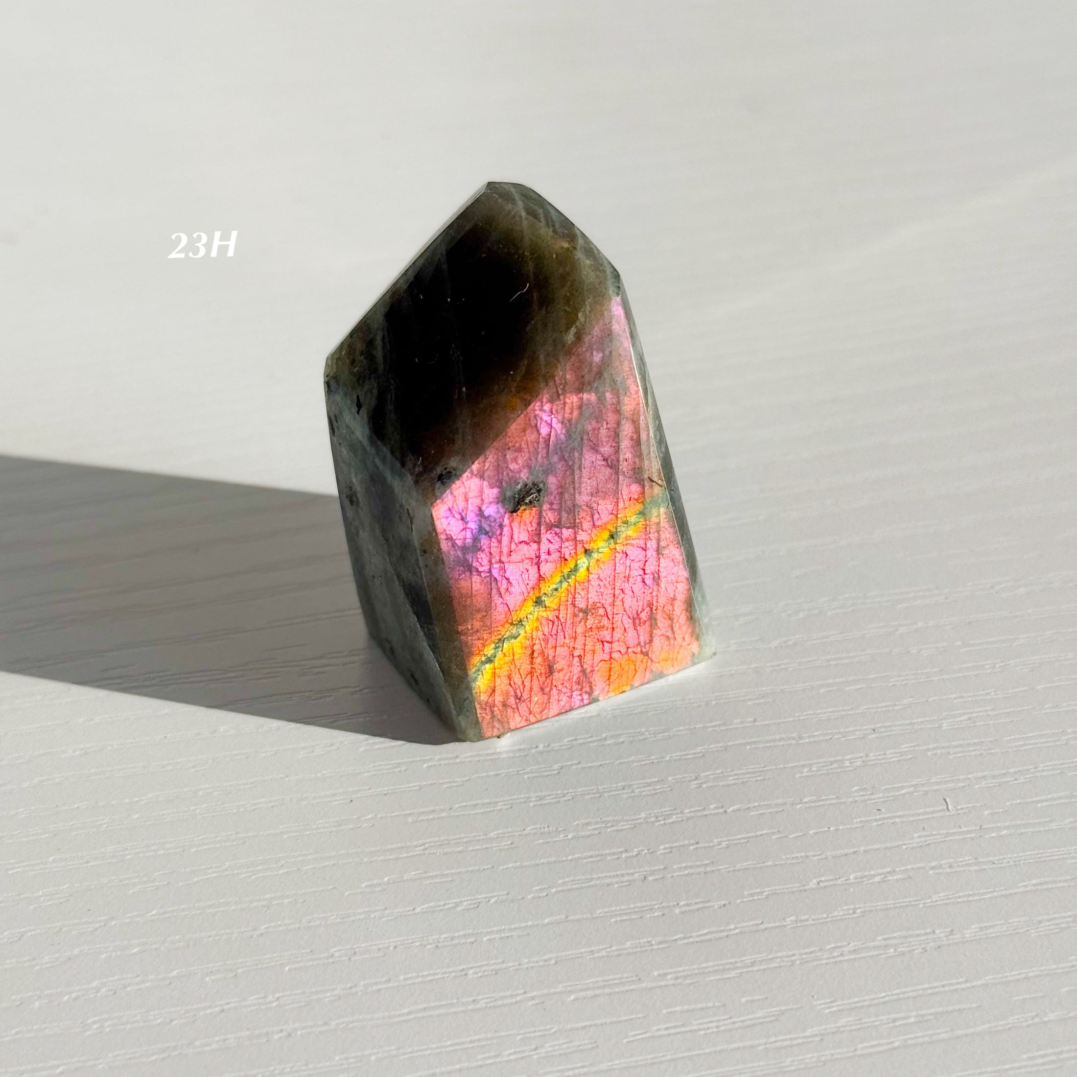 Labradorite Freeform - Orange / Pink Flash