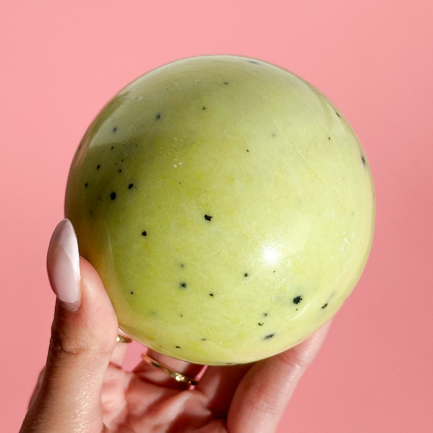 Yellow Serpentine Sphere (Healerite)