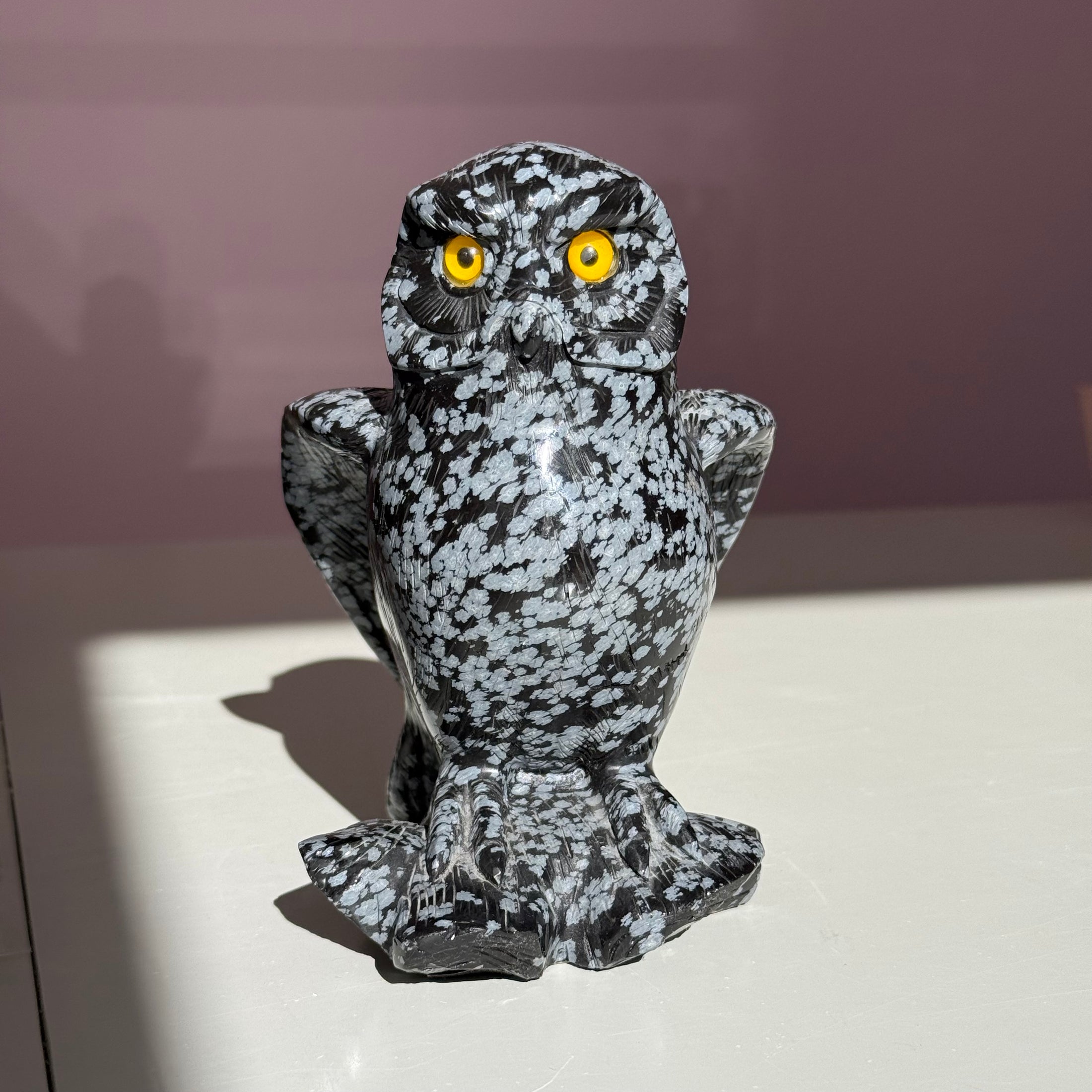 Snowflake Obsidian Owl