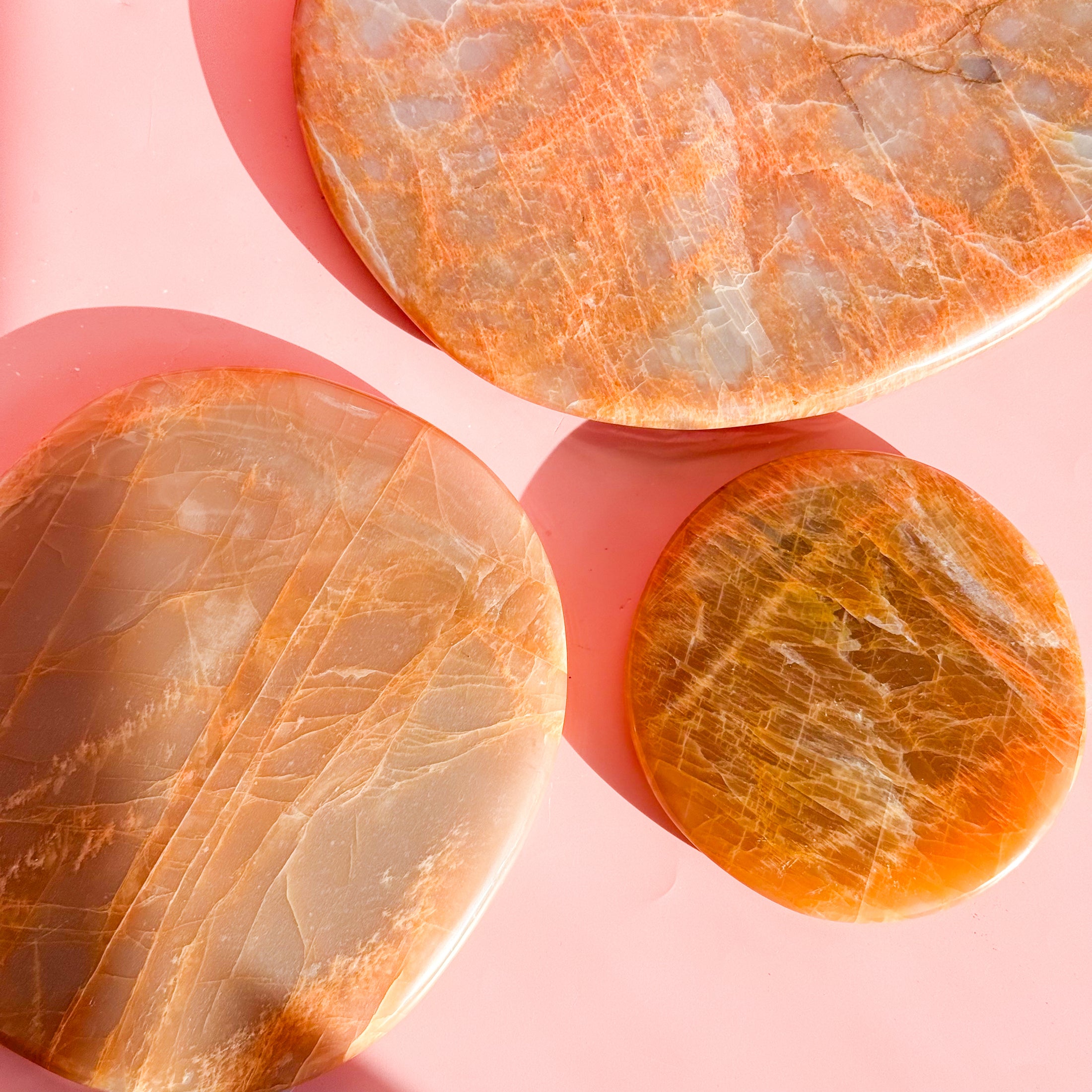 XXL Peach Moonstone Palmstone