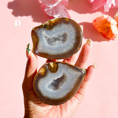 Agate Geode Pair