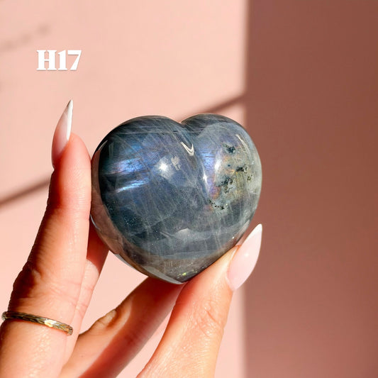 Labradorite Heart