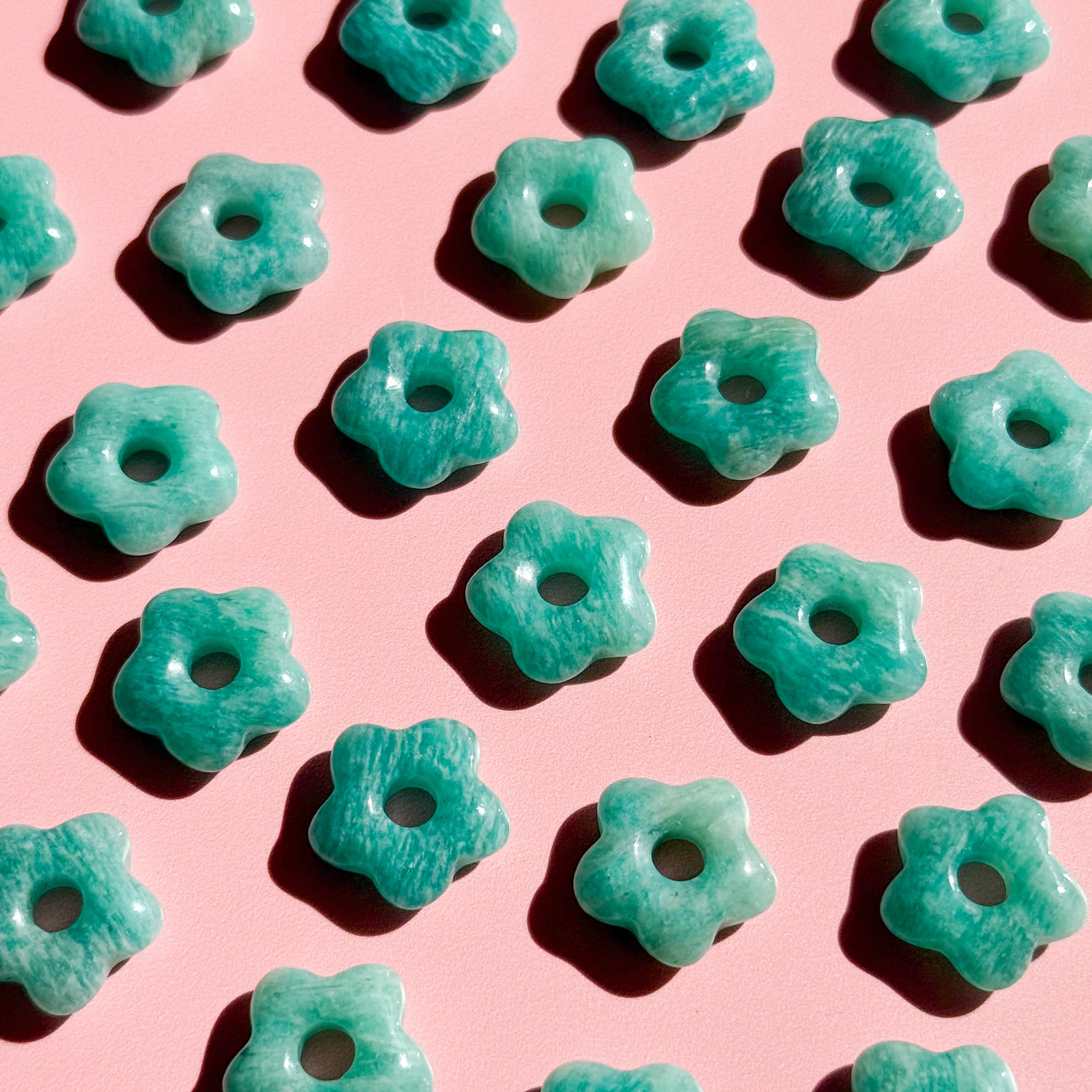 Amazonite Flower Donut