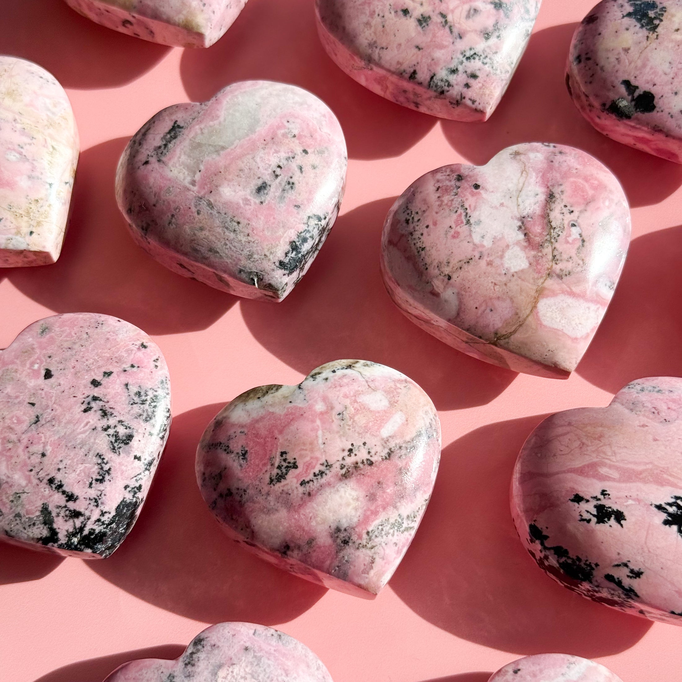 Peruvian Rhodonite Standing Heart