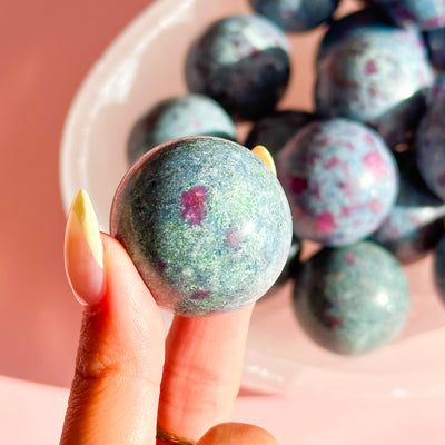 Ruby Kyanite Sphere