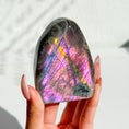 Load image into Gallery viewer, Labradorite Freeform - Orange / Pink Flash
