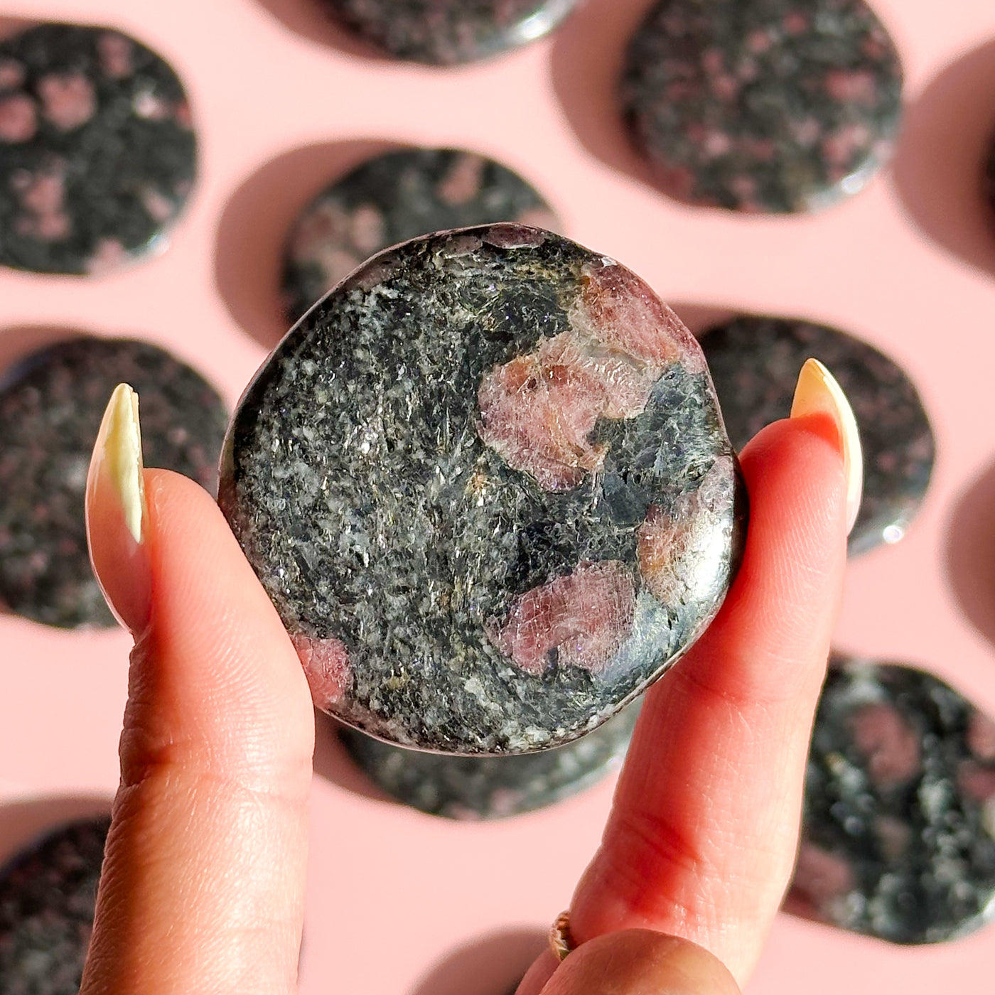 Ruby Schist Flat Stone
