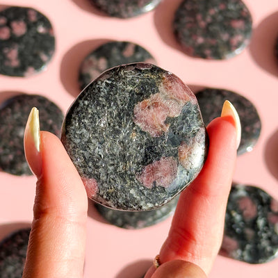 Ruby Schist Flat Stone