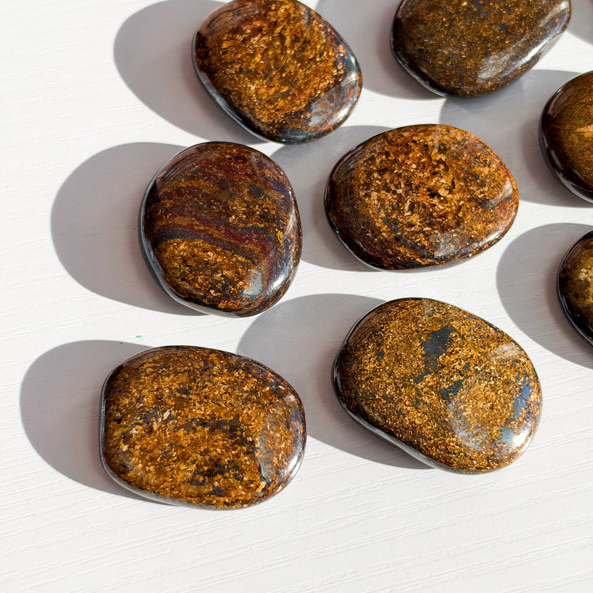 Bronzite Flat Stone