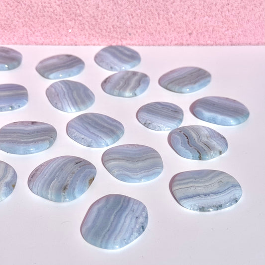 Blue Lace Agate Flat Stone