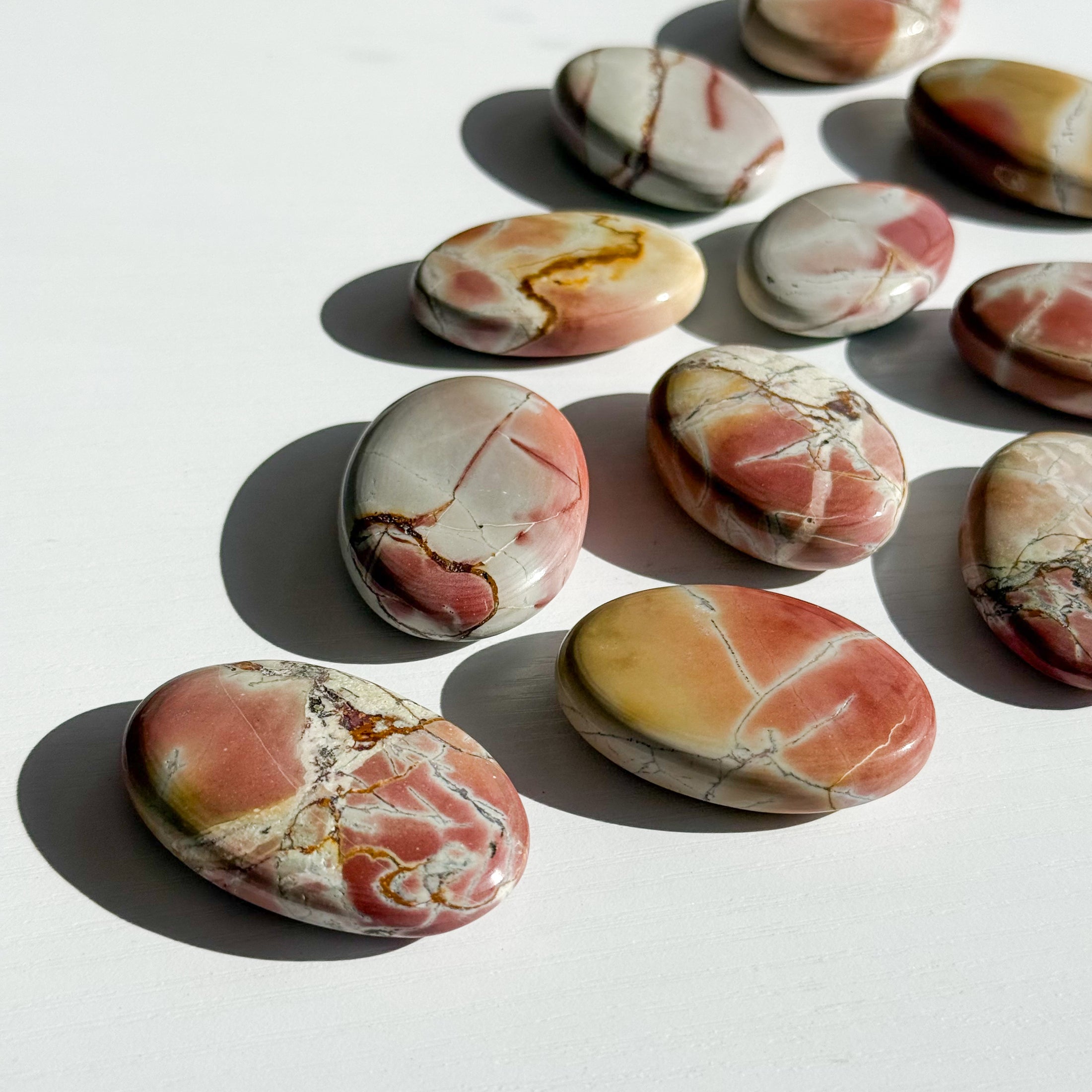 Pink Polychrome Jasper Palmstone
