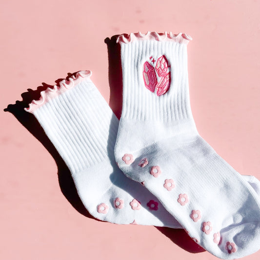 Crystal Pilates Grip Sock