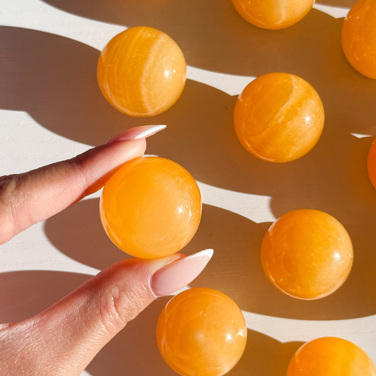 Orange Calcite Sphere