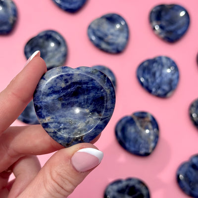 Sodalite Heart Worry Stone