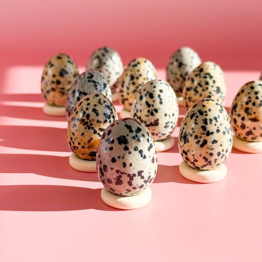 Dalmatian Jasper Mini Egg