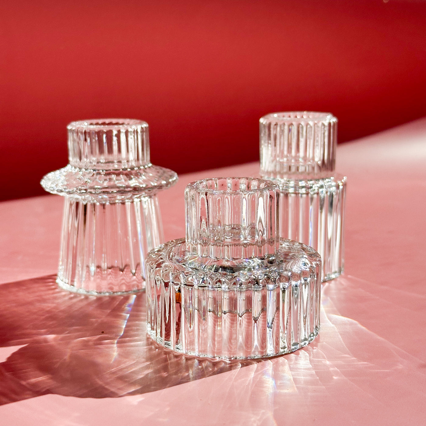Clear Sphere Stand Set of 3