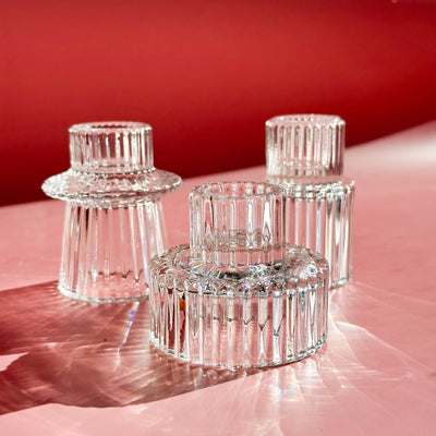Clear Sphere Stand Set of 3