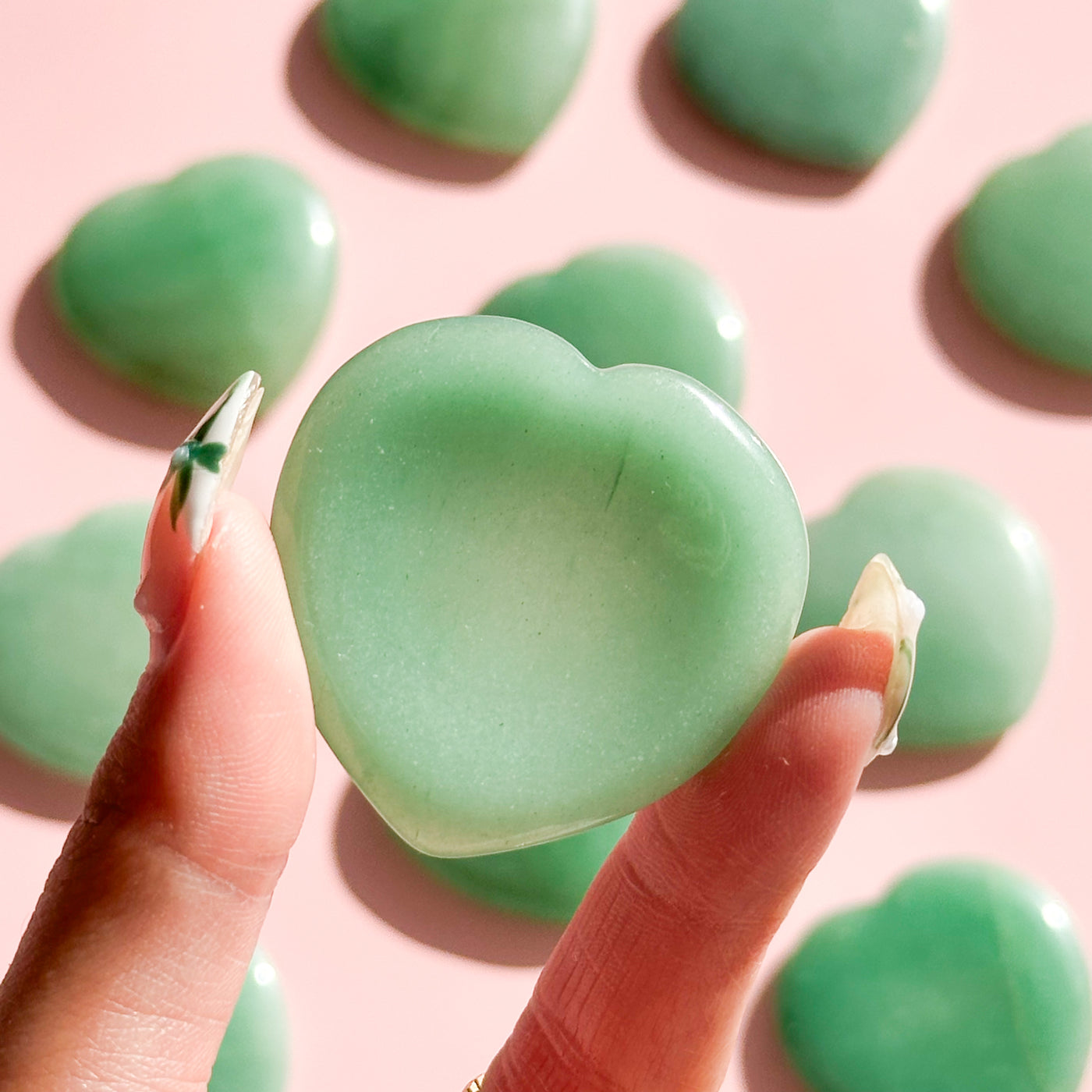 Green Aventurine Heart Worry Stone