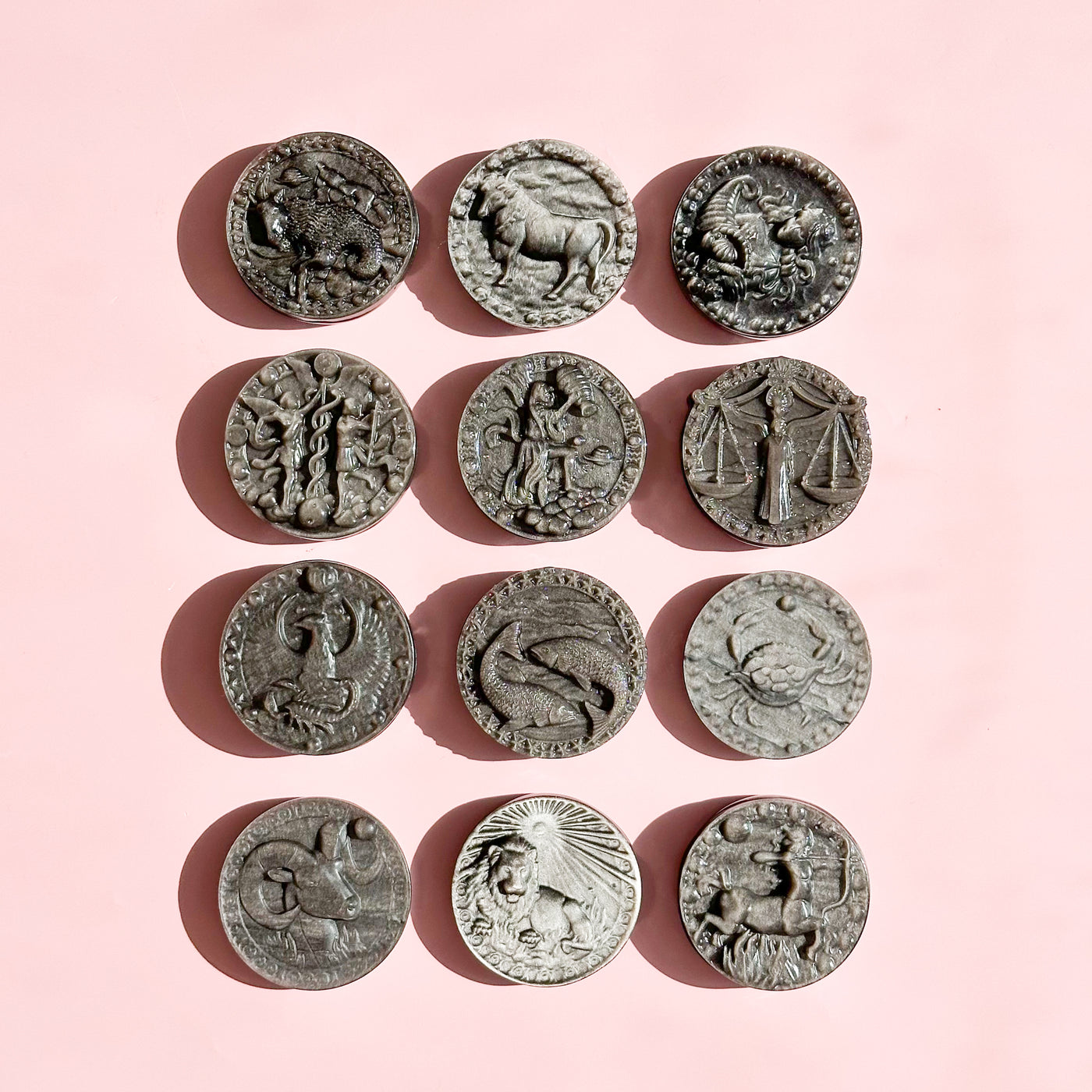 Silver Sheen Obsidian Zodiac Symbol