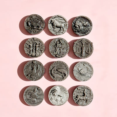 Silver Sheen Obsidian Zodiac Symbol