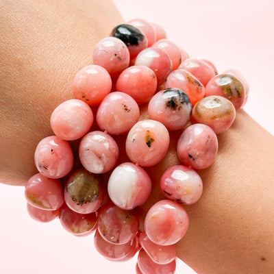 Pink Opal Tumbled Bracelet