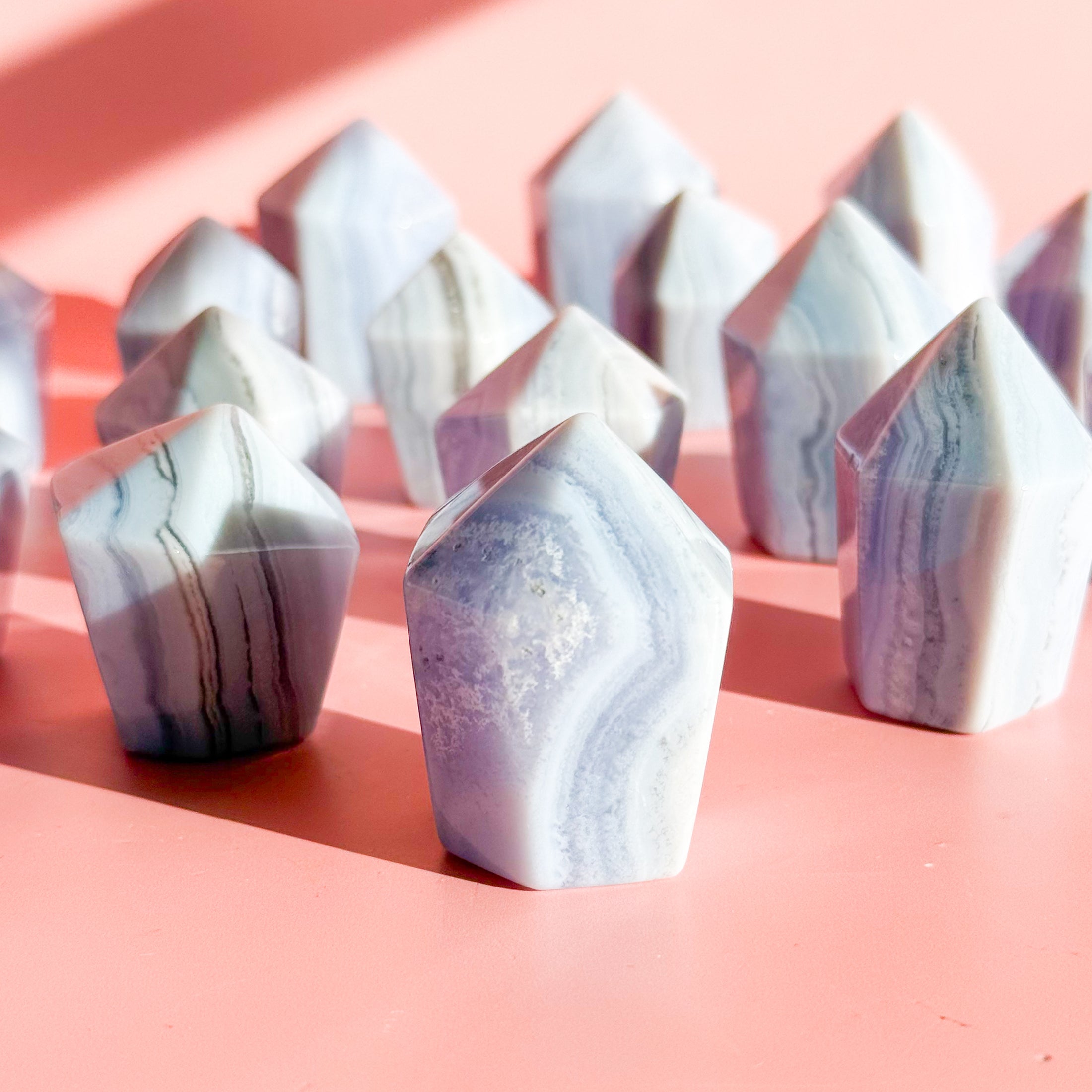 Blue Lace Agate Tower