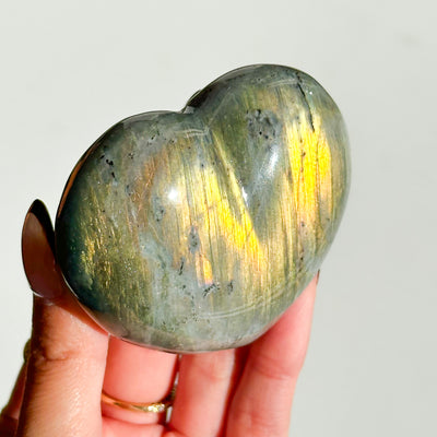 Labradorite Heart