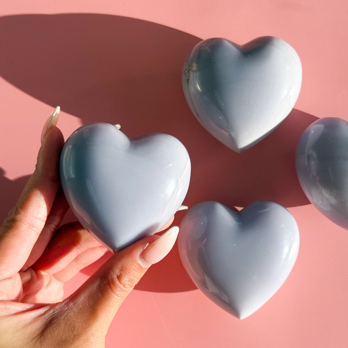 Lavender Fluorite Puffy Heart